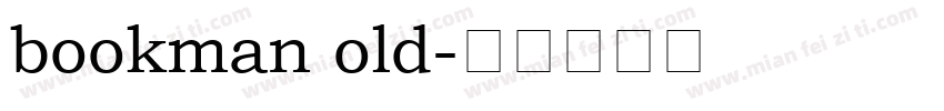 bookman old字体转换